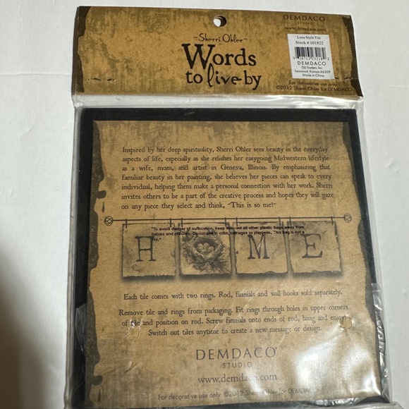 Words To Live Luna Tile by Sherri Ohler. New in Package - Picture 3 of 7